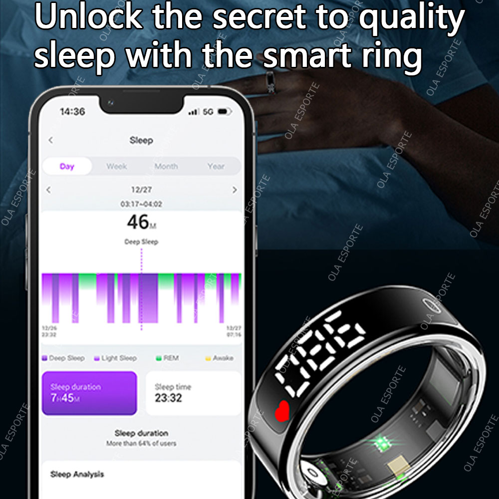 แหวนสมาร์ทใหม่ปี 2026 หน้าจอแส - Blood Oxygen Monitor บทวิจารณ์และราคา